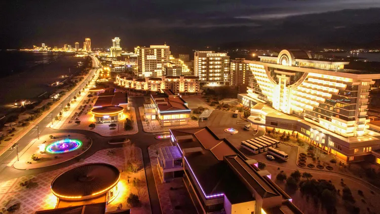 北韓也有夜生活呢。路透社

