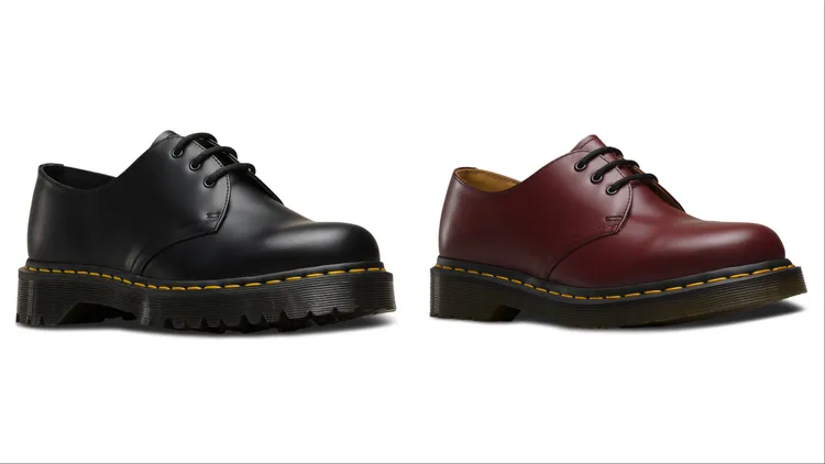 Dr. Martens 1461厚底3孔馬汀鞋（左）4980元、Dr. Martens 1461經典3孔馬汀鞋（右）3980元。品牌提供