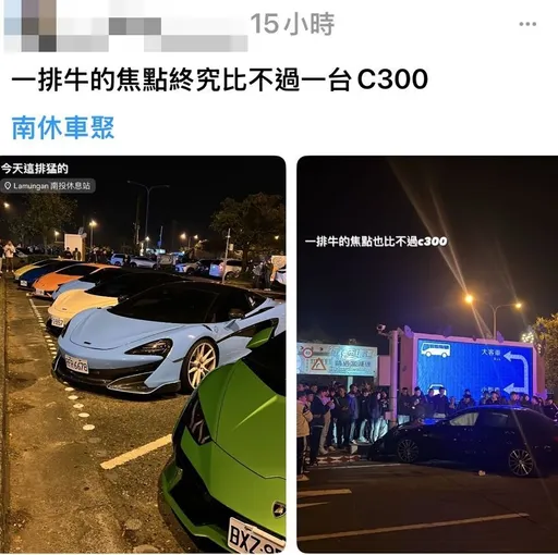 賓士炫技失敗自撞反成焦點 網酸「一排牛比不上一台C300」