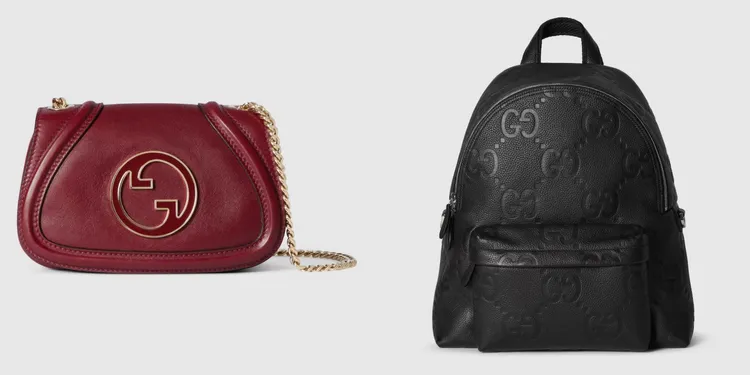 Mini Blondie鍊條包（左）9萬4500元、JUMBO GG背包（右）9萬8600元。品牌提供