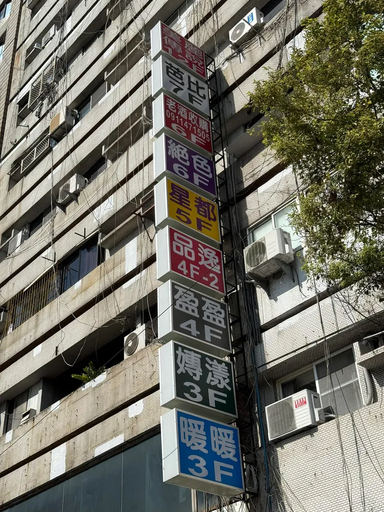 大樓掛滿招牌，在地人都懂。翻攝「路上觀察學院」臉書