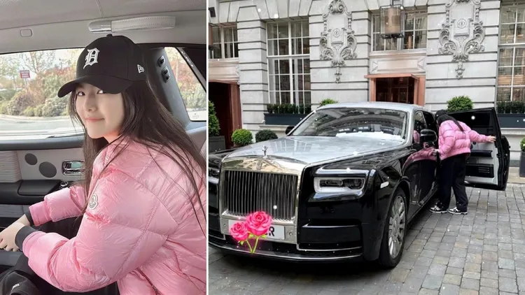 《爸爸去哪兒》第1季童星王詩齡目前在英國念書，以勞斯萊斯代步。翻攝李湘小紅書