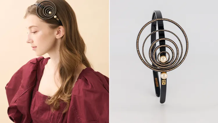 晶燦漣漪髮箍，1萬6400元。品牌提供