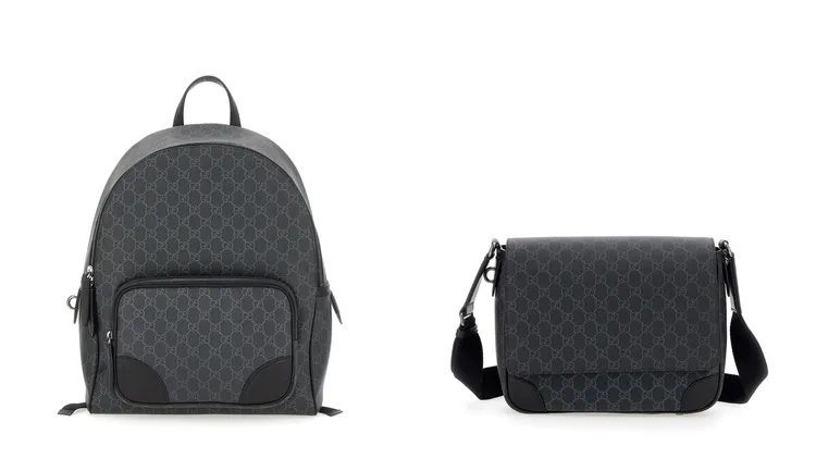 GG EMBLEM後背包（左）8萬5100元、GG EMBLEM斜包包（右）6萬3900元。品牌提供
