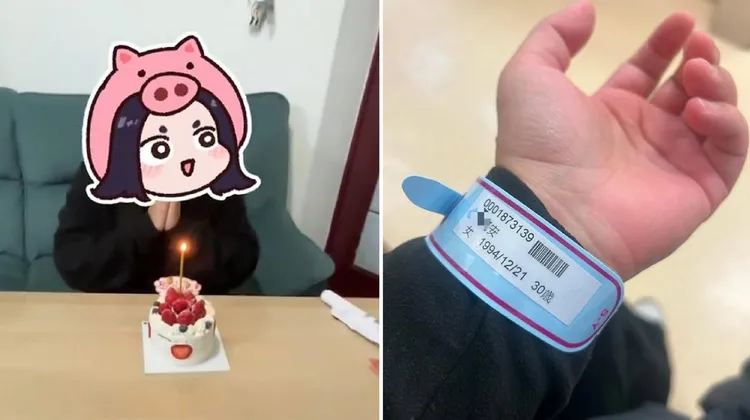 統神女員工安安昨天才為30歲生日慶生，晚上卻因保護老闆受傷，翻攝安安IG