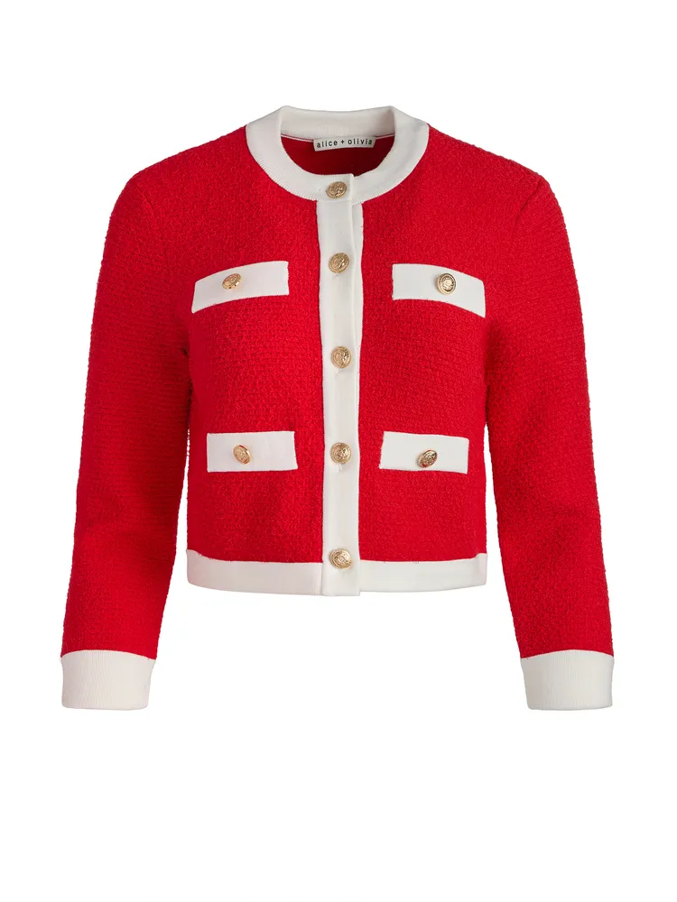 alice + olivi CLAIRA針織外套1萬6900元。品牌提供