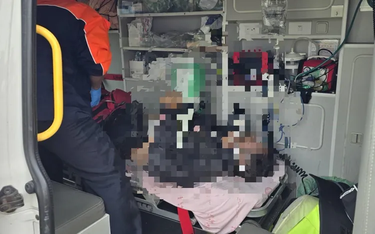 警消到場時蘇男已無生命跡象，先送佳里奇美醫院救回，又到柳營奇美進行心導管手術。民眾提供