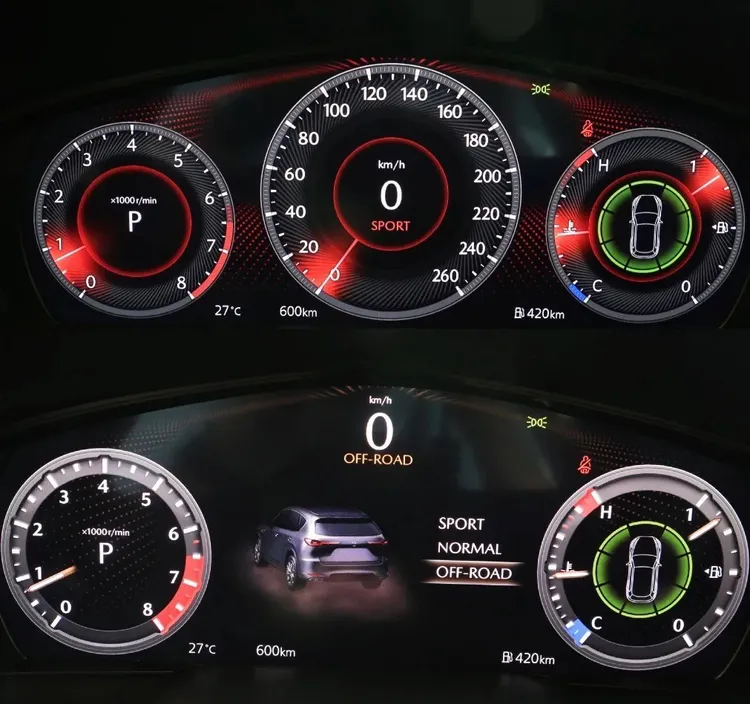 12.3吋數位儀表板會依據不同模式，呈現不同背景光源，並且提供多模式行車切換顯示。林浩昇攝