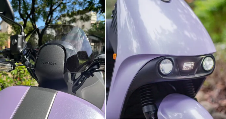 可愛的半透小風鏡（左）及在各大社群平台受到網友喜愛、超像迷因界新寵-薩卡班甲魚「◉▼◉」的LED大燈，都讓Yogurt給人耳目一新的感受！