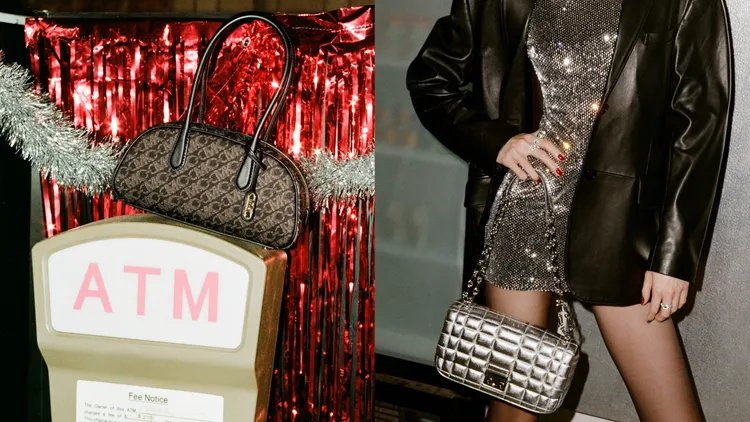 人氣包款紛紛以金屬色或老花呈現。品牌提供