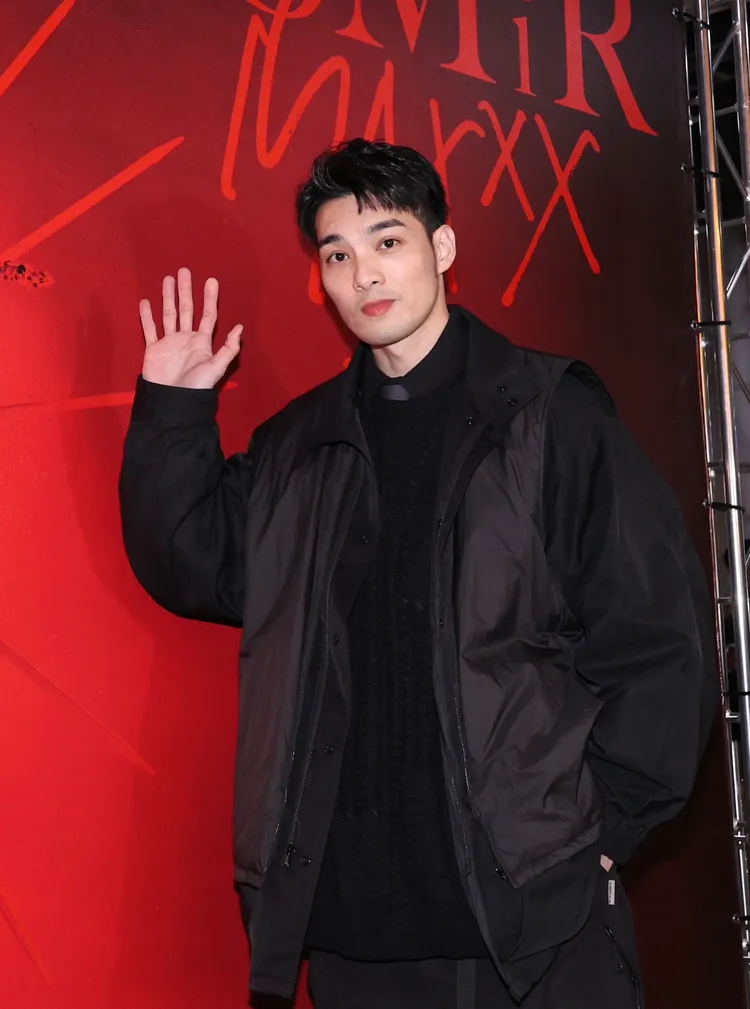 黃偉晉一身黑色勁裝朝聖阿妹演唱會。莊宗達攝