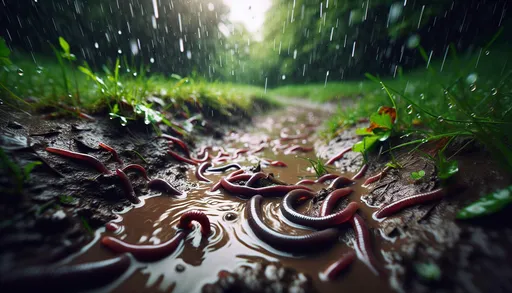 既然蚯蚓不會溺死 為何下雨天還要爬到地上?