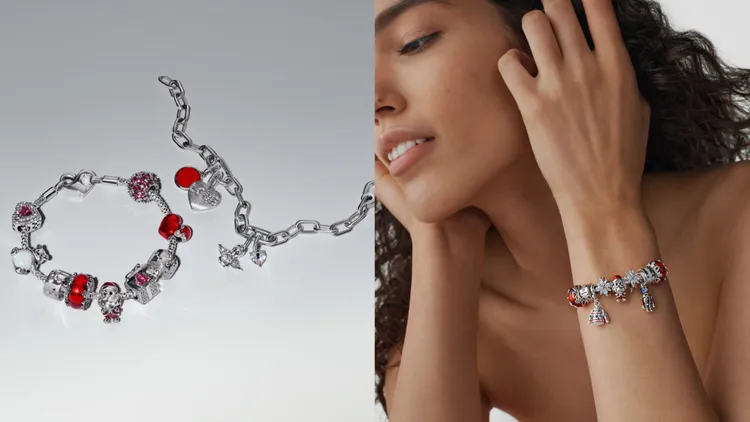 PANDORA聖誕系列中包括禮盒、聖誕老人都成為設計元素。品牌提供