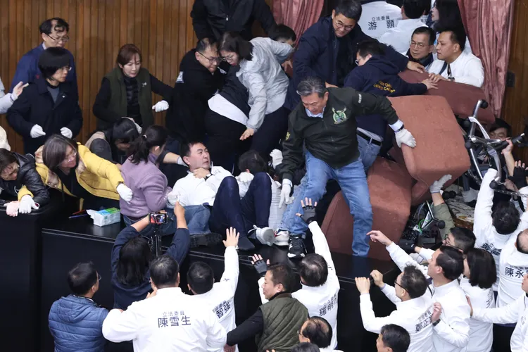 立院大混戰。彭欣偉攝