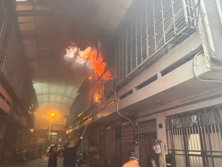 現場火勢。新竹縣消防局提供