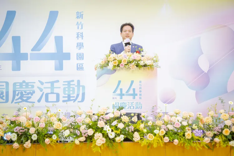 邱臣遠致詞。新竹市府提供