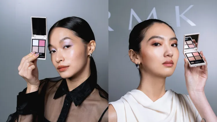 Model示範立體調色眼盤EX11&EX12。品牌提供