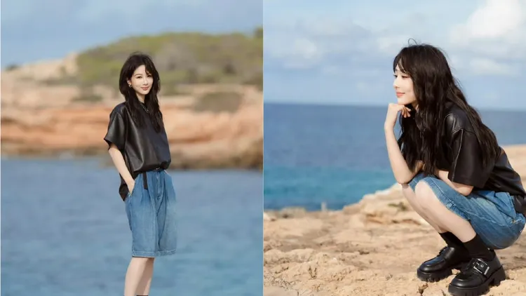 楊紫將代言品牌Michael Kors穿好穿滿。翻攝楊紫工作室微博