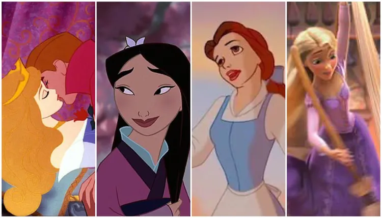 睡美人（左起）、木蘭、貝兒與樂佩。