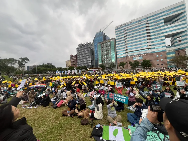 黑熊民防教育協會日前發起一系列「台灣主站派、接力護台灣」活動。記者葉家瑋攝