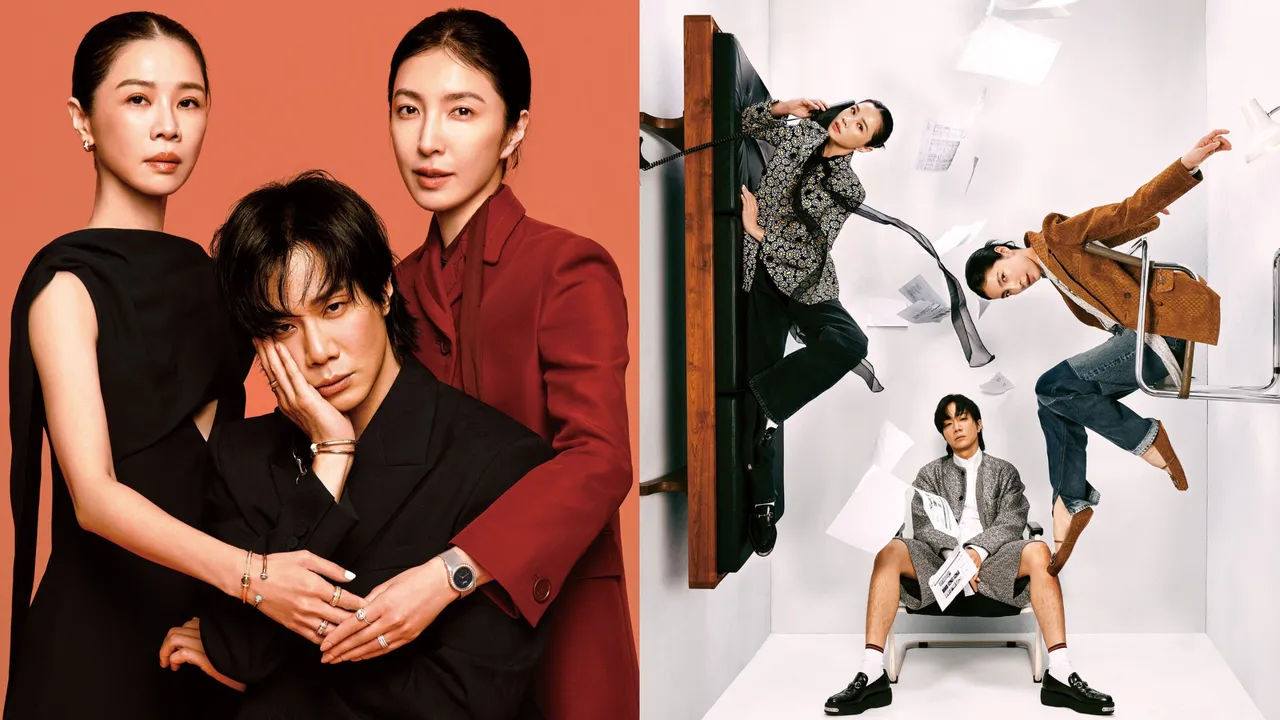 謝盈萱（左起）、薛仕凌、楊錦華拍攝《美麗佳人》封面。《美麗佳人》提供