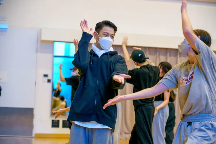 華仔賣力彩排。台灣映藝提供