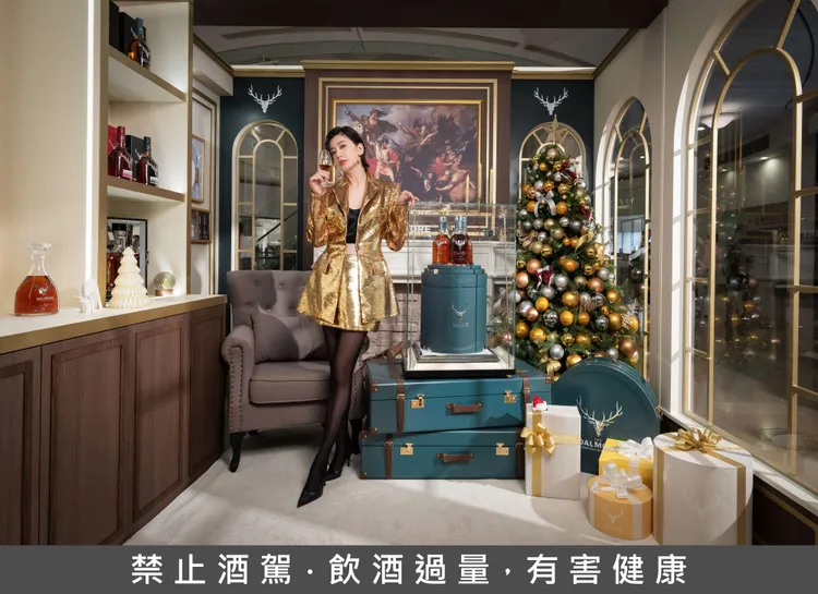 大摩代言人賈靜雯稱：「多年大摩粉絲終於晉升！」圖／尚格酒業提供