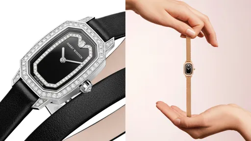 本周新錶|海瑞溫斯頓印記腕錶有新貌 黑亮漆錶盤綴美鑽低調藏奢華