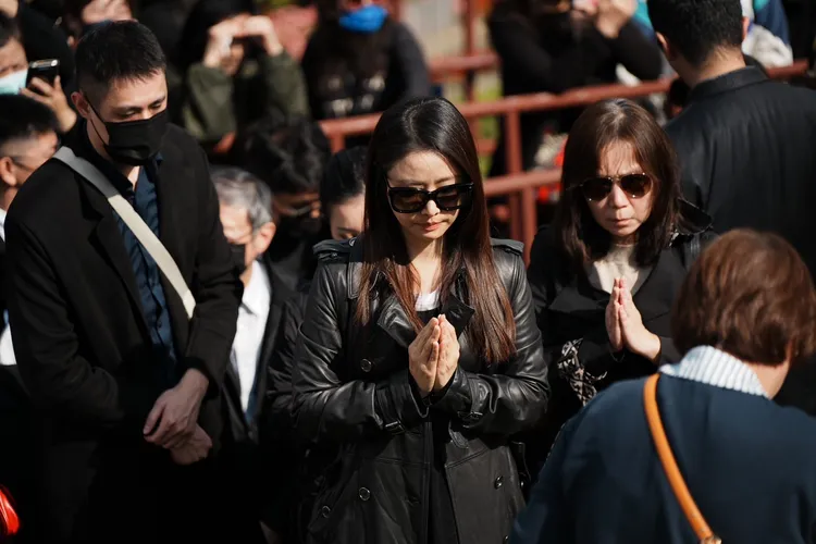 林心如也來到陽明山送別瓊瑤。特勤中心攝