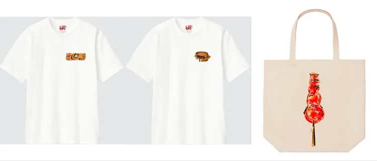 獨立插畫家Lulu Lin將糖葫蘆、臭豆腐和車輪餅小吃躍上托特包、短T。品牌提供