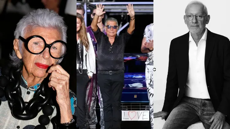 Iris Apfel（左起）、Roberto Cavalli、Isak Andic相繼辭世。美聯社、翻攝IG