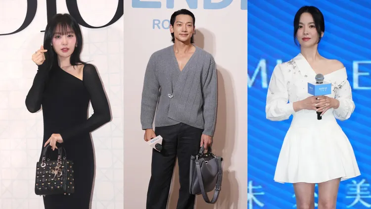 金智媛（左起）、Rain、宋慧喬接連登台。攝影中心攝