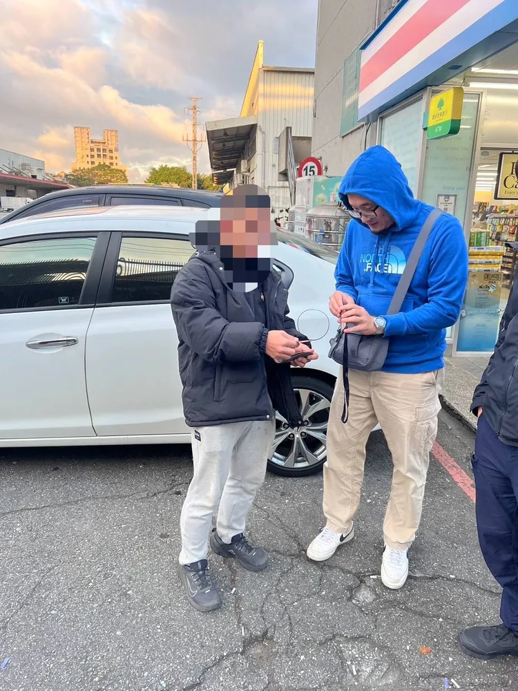 警方於新竹緝獲謝姓嫌犯。翻攝畫面