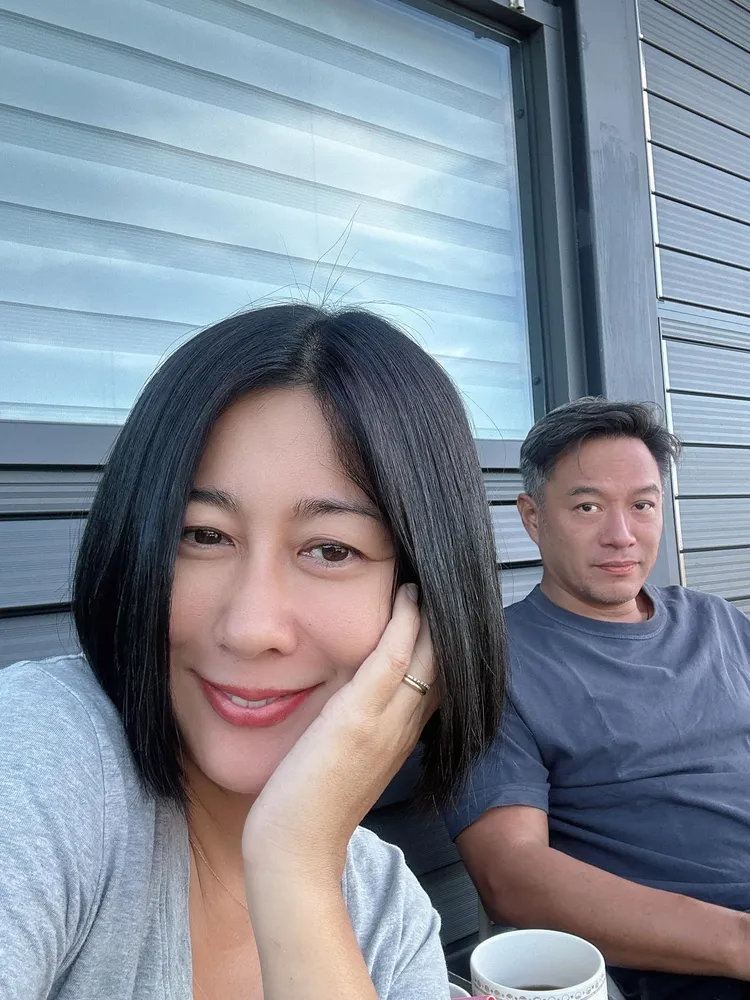 林利霏（左）和張翰結婚8年。翻攝林利霏臉書