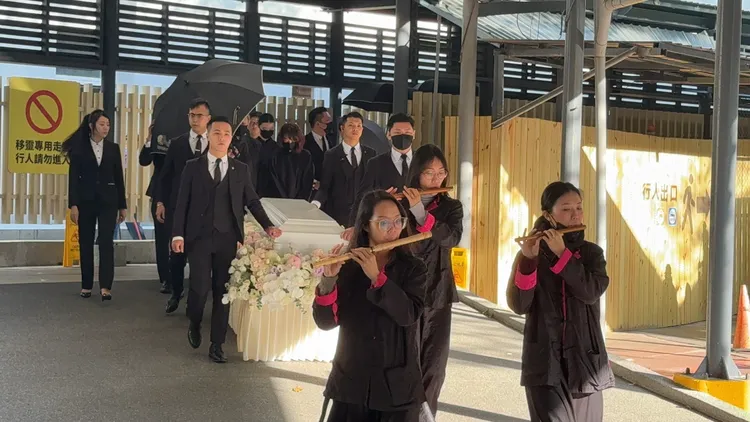 瓊瑤走完人生最後一程。特勤中心攝影