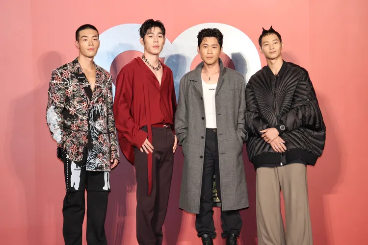 牧森（左起）、詹懷雲、黃迪揚、黃冠智出席GQ盛會。莊宗達攝