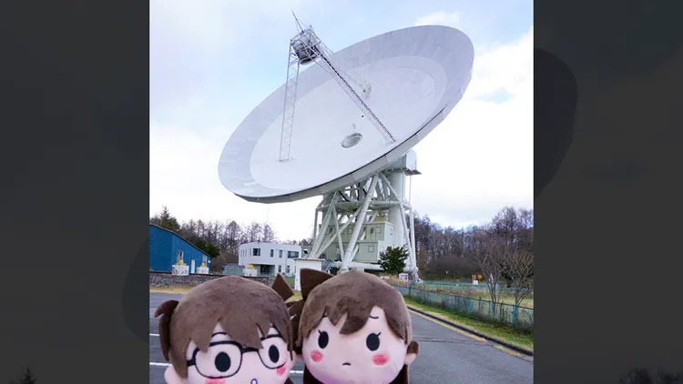 野邊山國家天文館po出三菱電機製造的電波望遠鏡。翻攝自野邊山國家天文館X