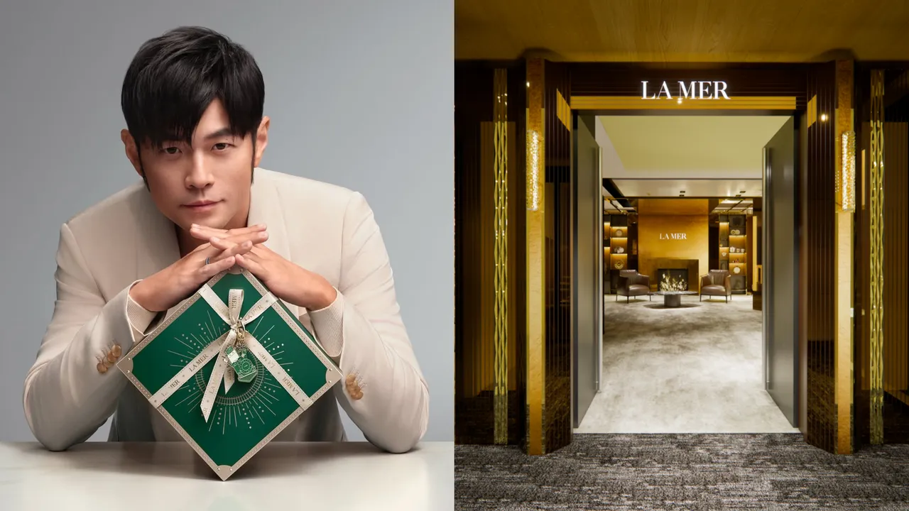 貴婦保養品牌LA MER為VVIP打造專屬創世紀原晶冬日金宮，不知身位品牌大使的周杰倫，是否也會來享受一下。左圖翻攝品牌IG、右圖品牌提供