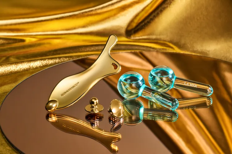 護膚體驗中會使用到的訂製純24K金魚骨。品牌提供