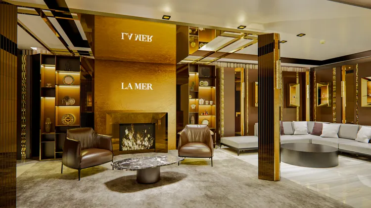 當中有著以手工金箔鑲貼打造之24K純金牆。品牌提供