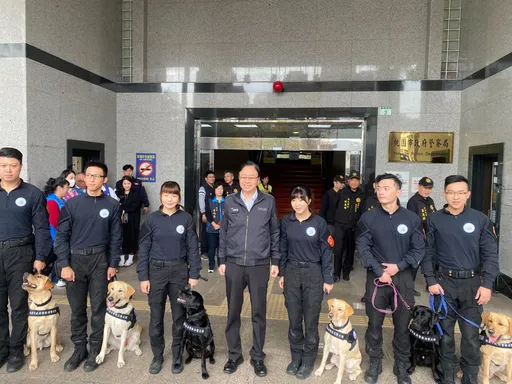 打造安居城市 桃園警犬隊成軍、授階