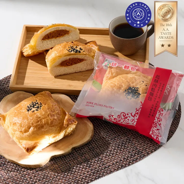 ▲【起酥肉鬆麵包】同樣也獲得無添加一星驗證及二星品味評鑑殊榮，成為許多麵包愛好者必吃口味。