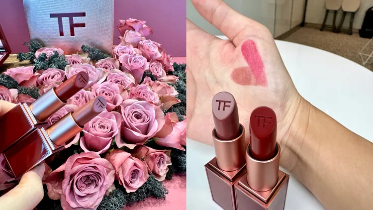 TOM FORD裸慾玫瑰限定版設計師唇膏#N3 West Coast和#80 Impassioned，各2150元。