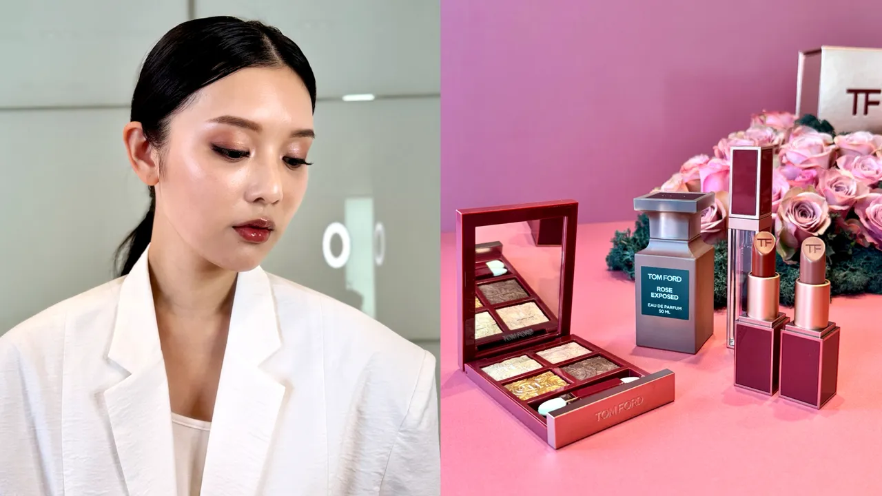 TOM FORD推出全新裸慾玫瑰私人調香暨彩妝系列。張家玲攝
