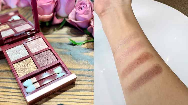 TOM FORD裸慾玫瑰限定版高級訂製4格眼盤#01 Rose Exposed，3700元。張家玲攝