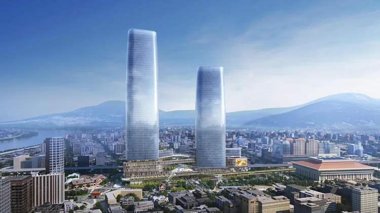 「台北雙星大樓」為2棟摩天大樓的複合式建築 。翻攝自Taipei Twins網站 