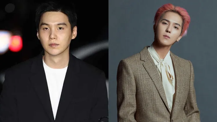 BTS成員SUGA（左圖）當兵酒駕，WINNER宋旻浩被爆蹺班。翻攝韓聯社、YG娛樂