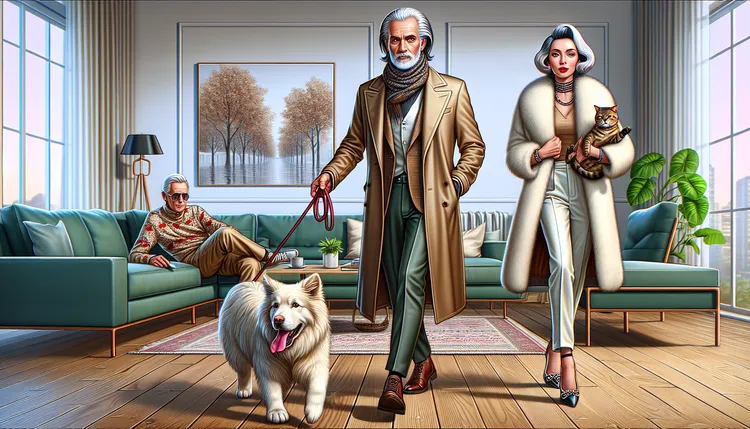 美國約有三分之二的選民有養狗或是養貓。AI生成示意圖。