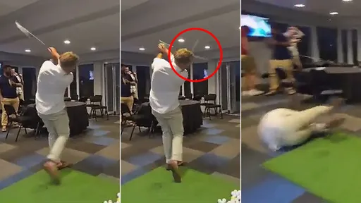 如何用擊出的高爾夫球「秒殺自己」 看好了!他只示範一次