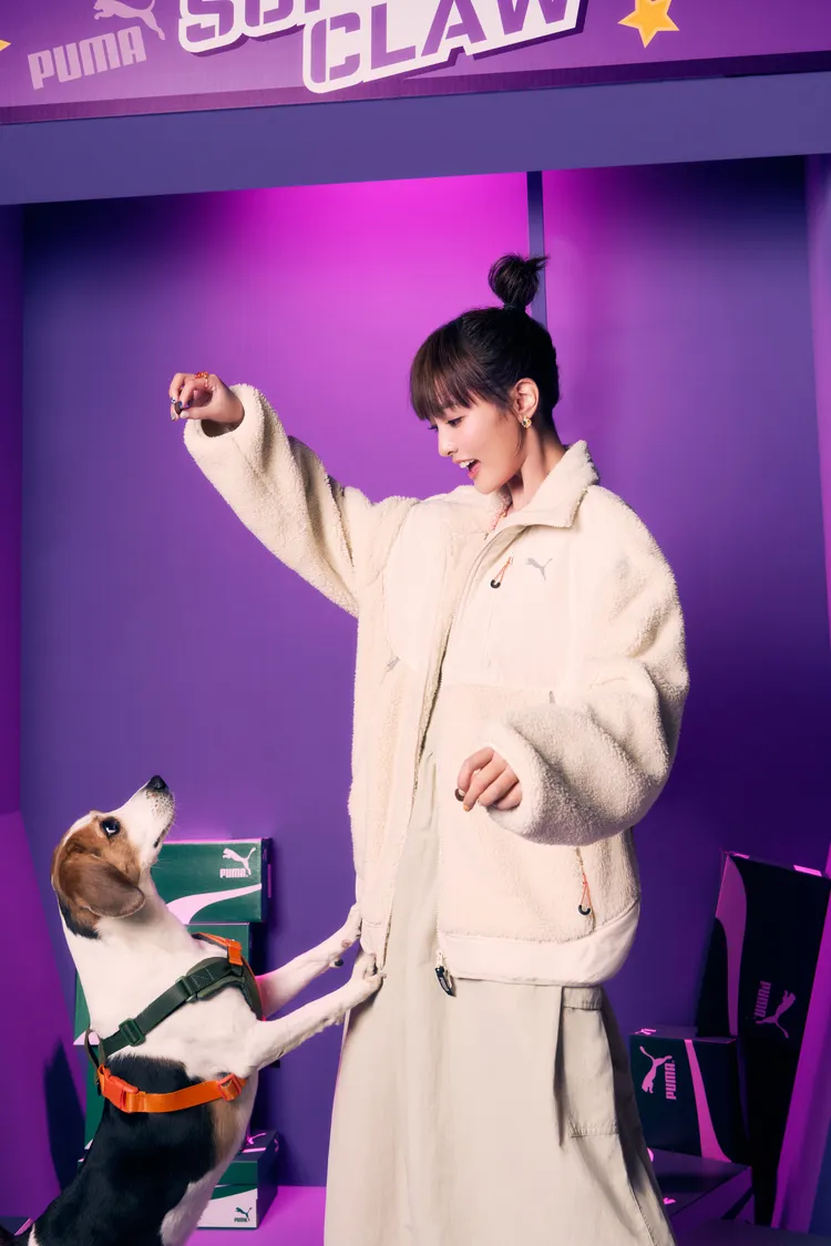 王淨示範「毛茸茸」主題聖誕造型。品牌提供